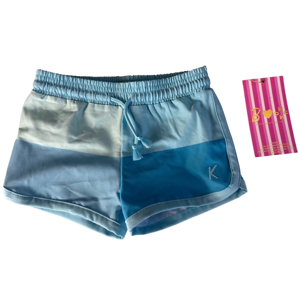 Barbie x Show Me Your Mumu Blue Colorblock Shorts boys Kent 18-24M NWT